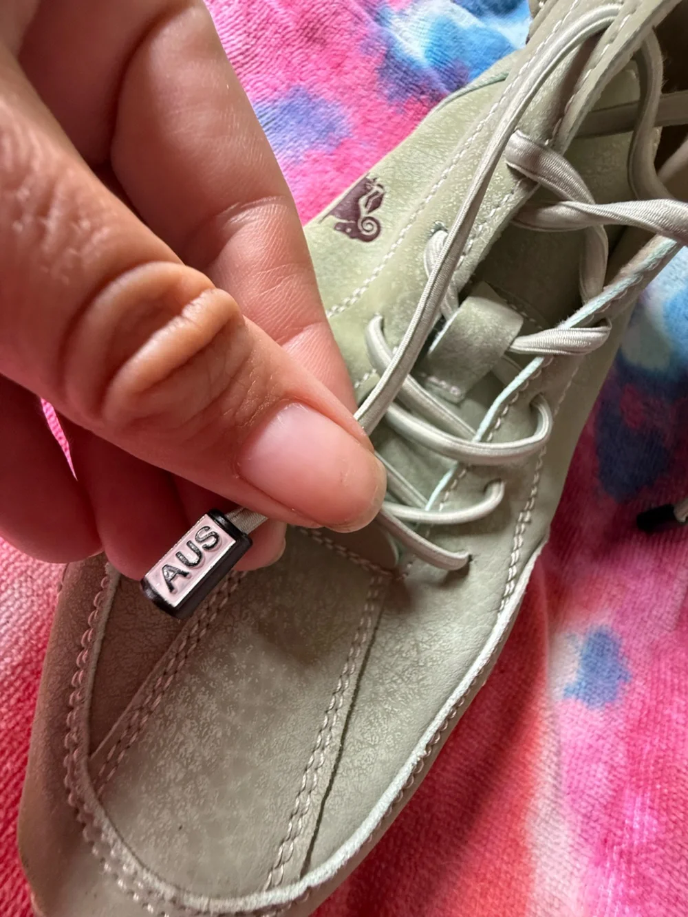 Casual Ankle Booties in Light Sage - Comfortable Lace-Up Style